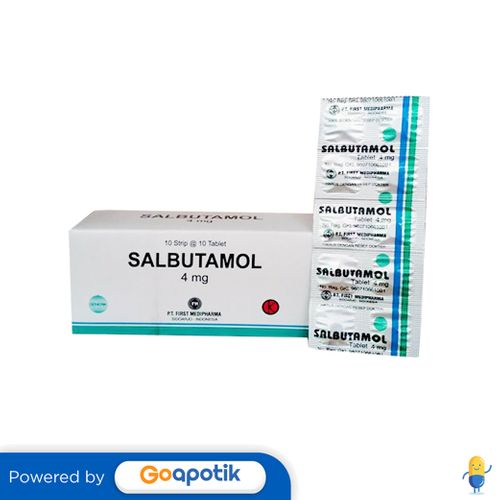 SALBUTAMOL FIRST MEDIPHARMA 4 MG BOX 100 TABLET