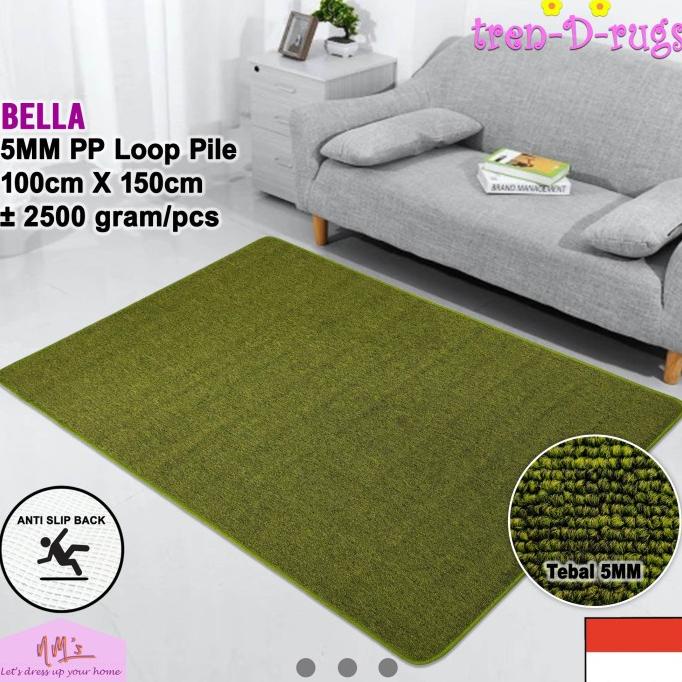 Karpet polos permadani lantai ruang tamu kamar anti slip minimalis
