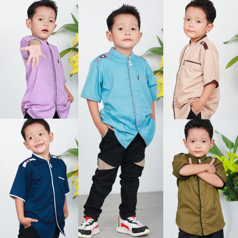 Baju koko hilwa maroko biru wardah anak | baju koko hilwa maroko lilac anak | baju koko hilwa maroko