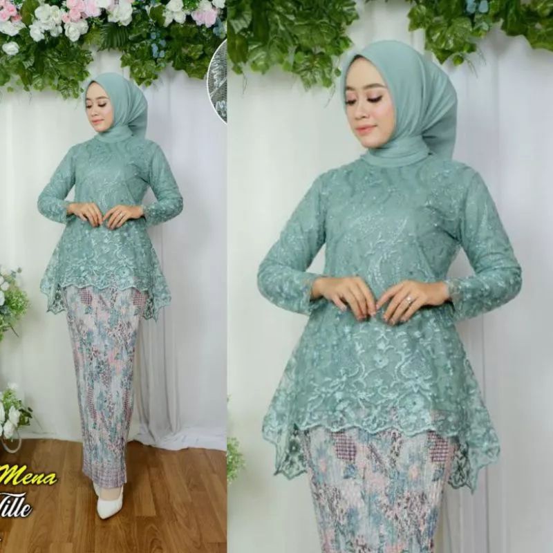 Kebaya Tunik Rinjani Tile / Tunik Brokat / Kebaya Modern / Kebaya tile / Kebaya Favorite / Batik Couple