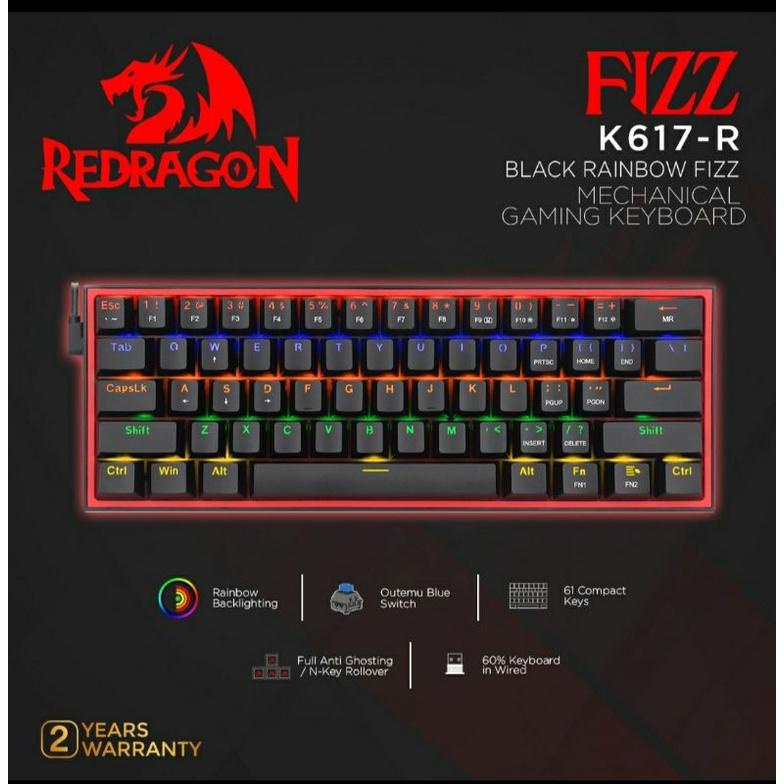 Redragon Fizz K617R K617-R Keyboard Gaming Mechanical Original