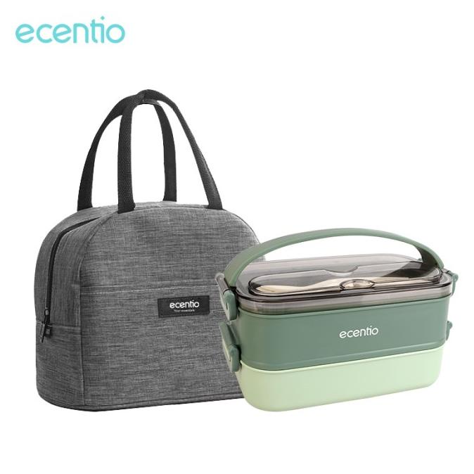 ecentio 1200ml Kotak Makan/lunch box + lunch bag
