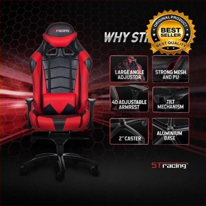 KURSI GAMING STRACING GAMING CHAIR - KURSI GAMING STRACING - RACING SERIES PINK EL09I09A82L