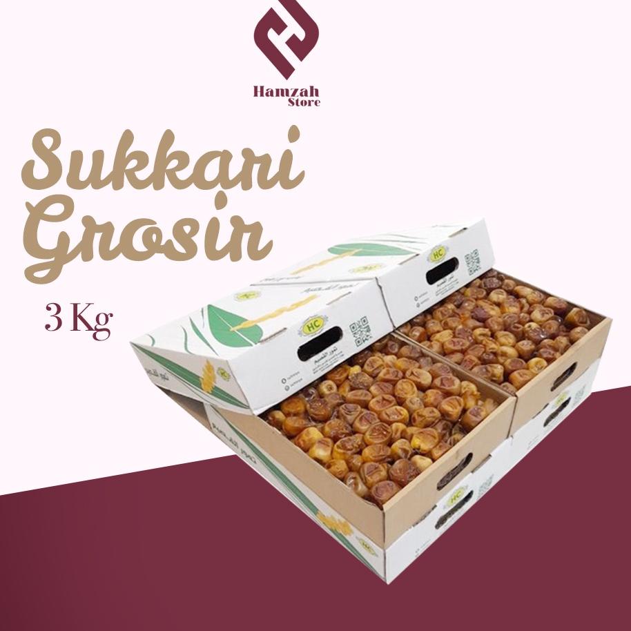 

️✔️✔️ Kurma Sukari Dus 3 Kg Grosir Grade A Premium | Kurma Raja Premium Original 