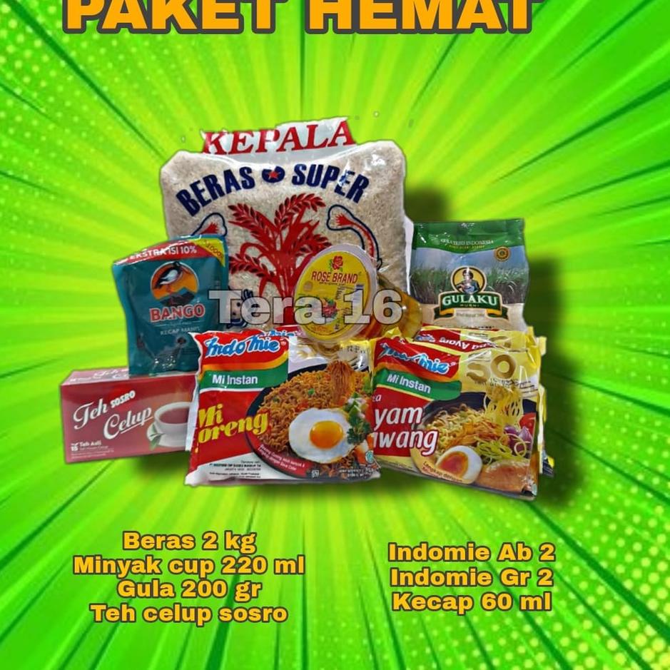 

Bisa COD paket sembako hemat paket lebaran hampers 