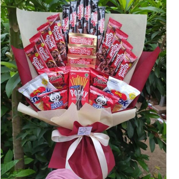 

✨COD✨ (S) Buket snack dan kopi/paket/bingkisan Snack Ulang Tahun/Ultah/ Wisuda/Kado/Hadiah 