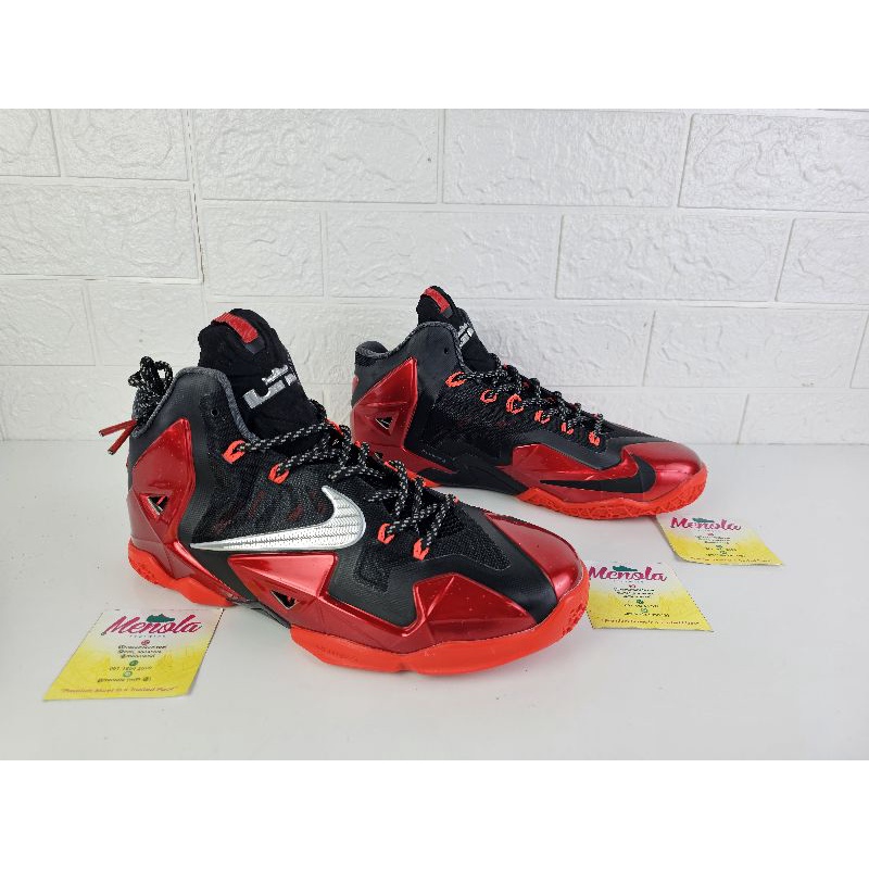 HOT SALE SNEAKERS BASKET LEBRON 11 MIAMI HEAT BLACK RED