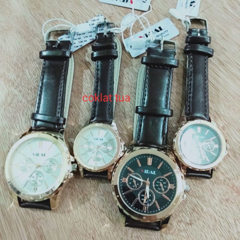 JAM TANGAN COUPLE ANTI AIR STRAP KULIT