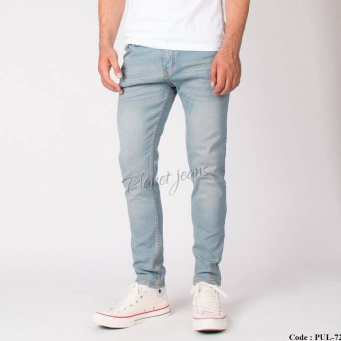 Celana Jeans Pria Skinny - Vonts old blue wash denim Planet Jeans
