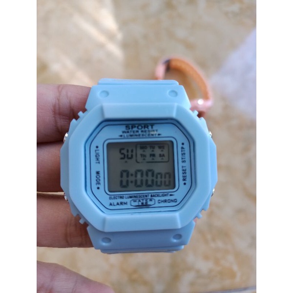 Jam Tangan Wanita Digital Sport Rubber 176 w