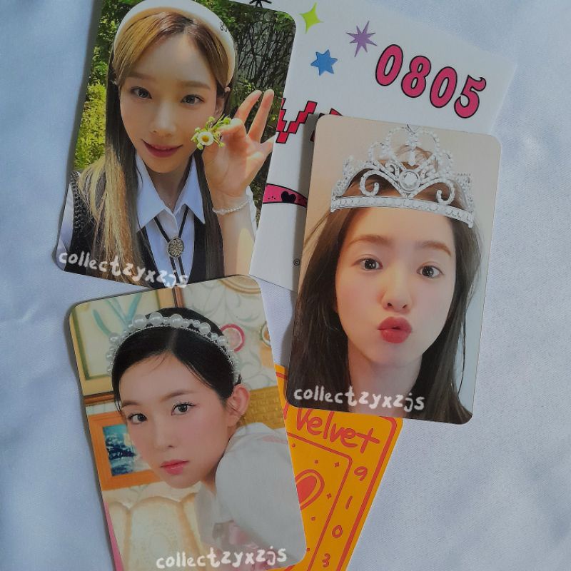 PHOTOCARD PC IRENE RED VELVET LUCKY CARD ANNIVERSARY & ACRYLIC KEYRING PHOTOCARD PC TAEYEON GIRLS GE