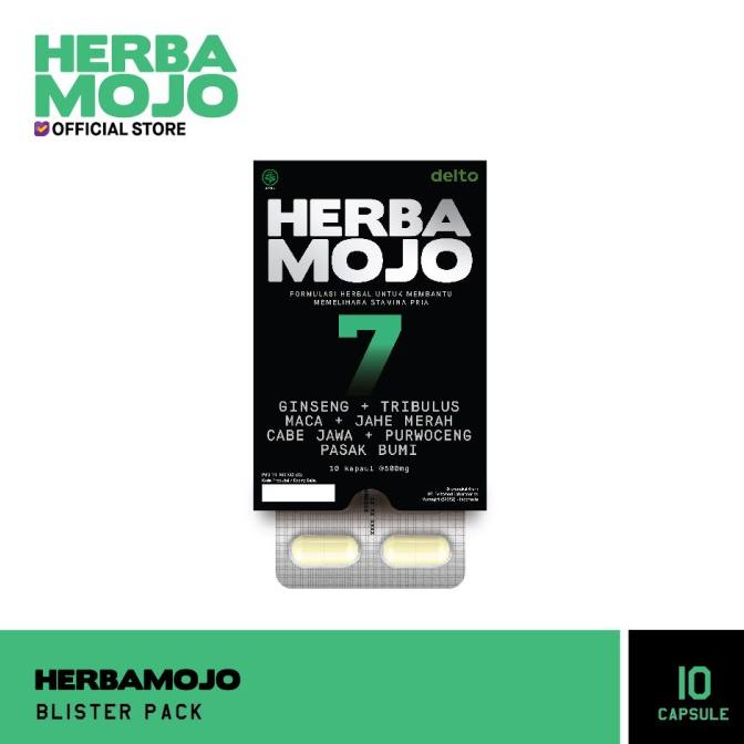 Herbamojo Blister Suplemen Herbal Stamina Pria - 10 Capsules