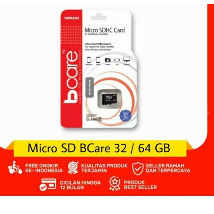 Promosi bcare micro sd 32gb 64gb mmc memory card Baru Bermanfaat
