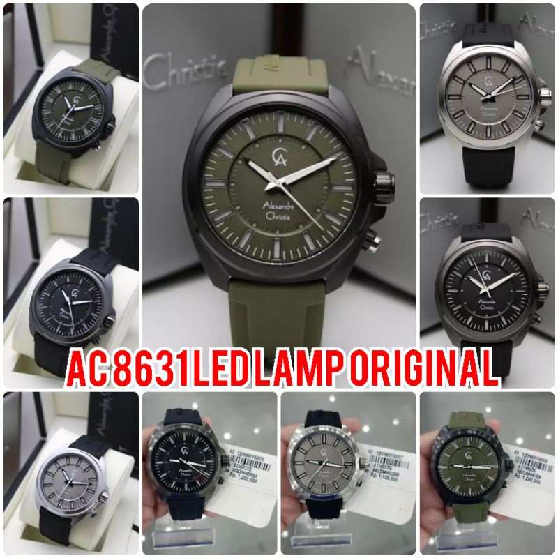 AC 8631 Rubber / Alexandre Christie AC8631 Karet + Lampu LED original