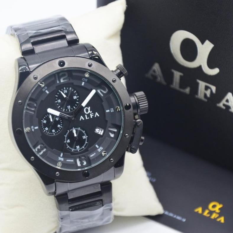 jam pria crono aktiv mrek alfa original