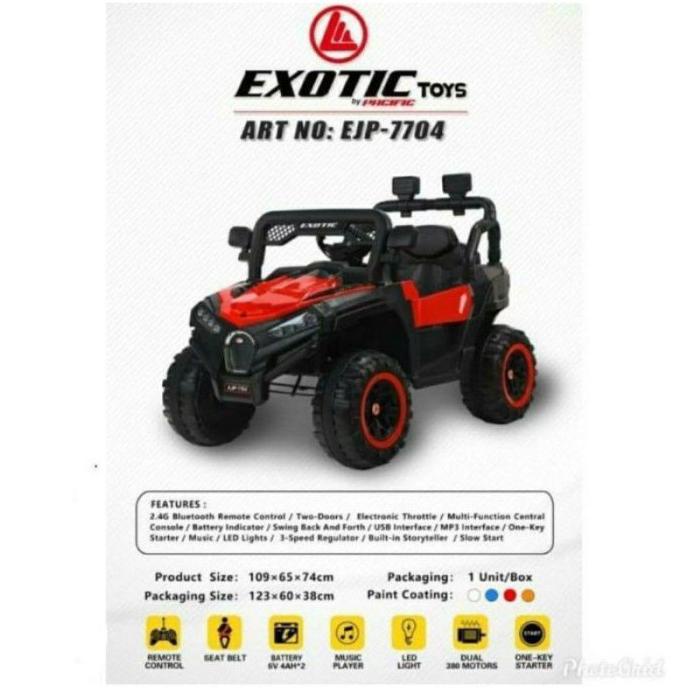 Mobil Aki Exotic Jeep Ejp 7704 - Mainan Mobil Aki Anak Adrianameka