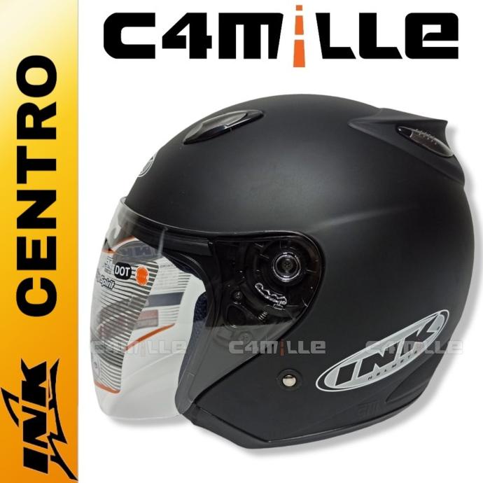 Helm INK Centro Original Black dop / hitam dof