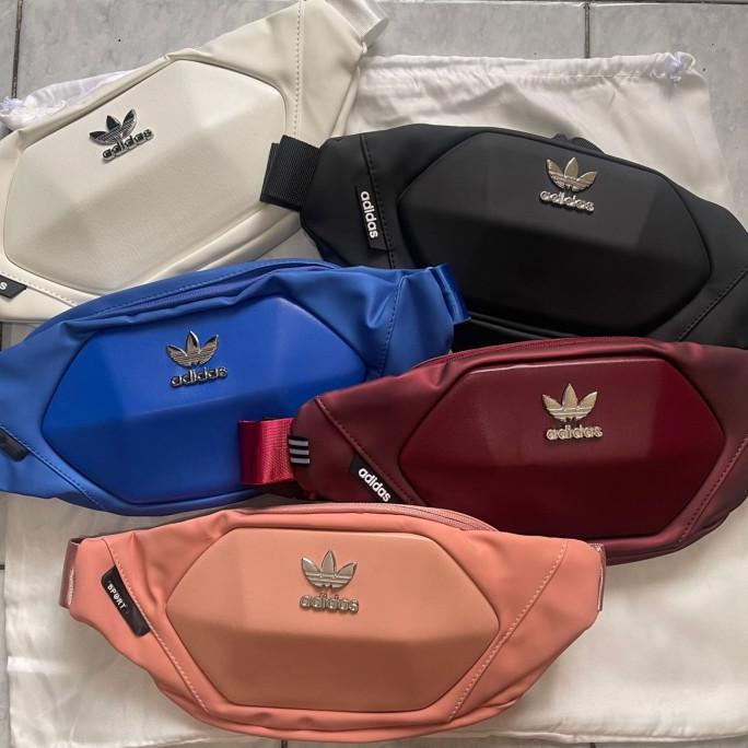 Waistbag Pria Adidas Diamond Leather Premium Import Original