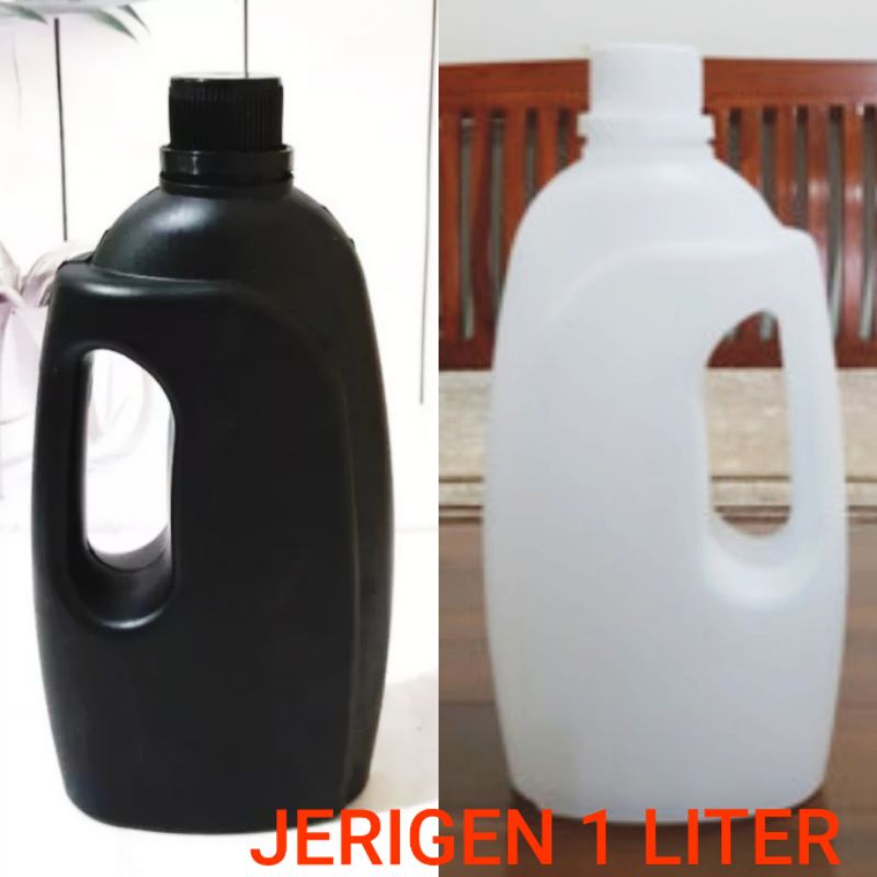 JERIGEN 1L GAGANG SAMPING | Jurigen Pegangan Samping 1Liter | Derigen Pegang Tangan Lubang Kanan | Durigen 1 Liter isi ulang parfum laundry softener detergen | Botol Plastik isi ulang cairan reffil bahan kimia