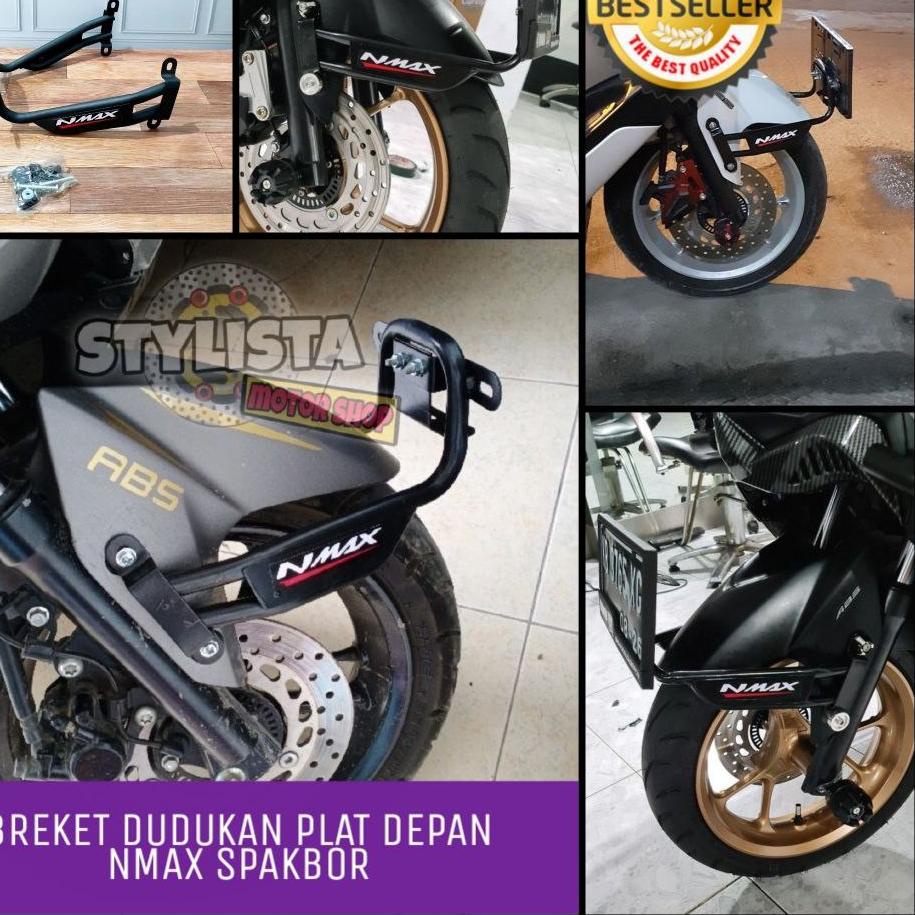 DUDUKAN PLAT BESI TEBAL NOMOR DEPAN NMAX 2015 2016 2017 2018 2019 2020 2021 2022