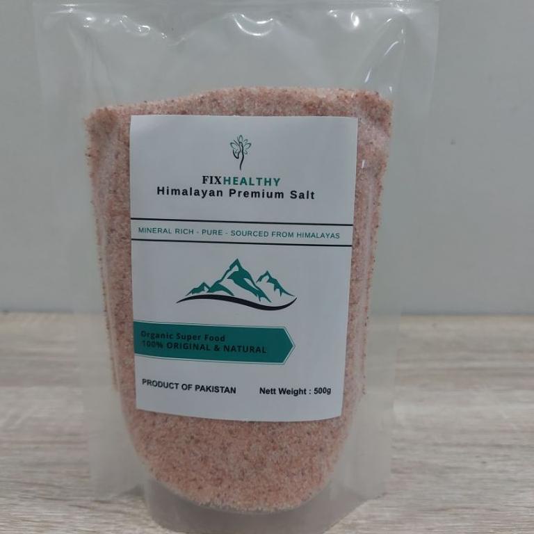 

[FLASH SALE !!!] (Asli)Garam Himalaya Fixhealthy 500gr Himalayan Pink Salt Pure Super Fine Original Himsalt Premium [KODE 27]