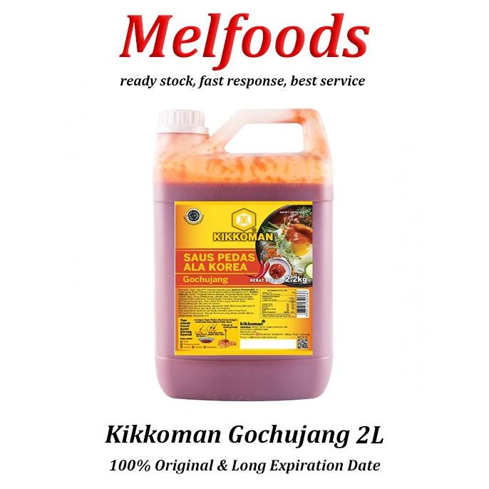 

Kikkoman Gochujang Sauce HALAL 2L Saus Sambal Pedas Korea