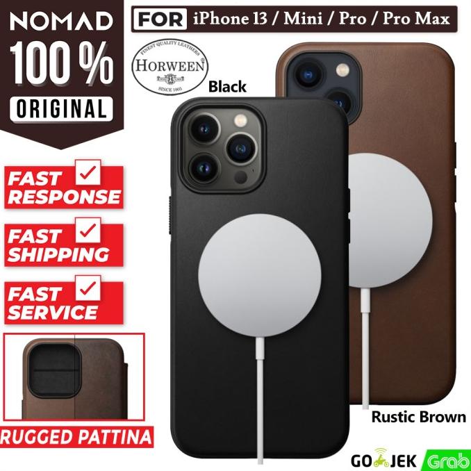 Case iPhone 13 Pro Max Mini Nomad Rugged Leather MagSafe Hybrid Casing