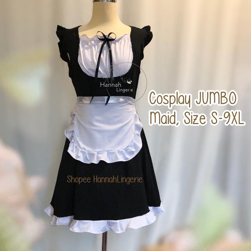 [KODE W] 9XL 8XL 7XL 6XL 5XL 4XL 3XL - S Lingerie Asisten Rumah Tangga ART Maid Pelayan Pembantu Big