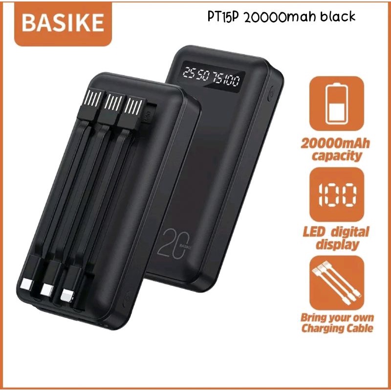 POWERBANK BASIKE 20000MAH PT15P BUILT IN CABLE
