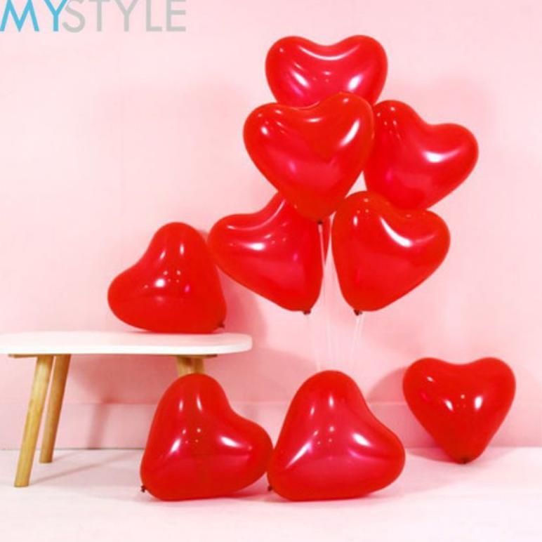 Heart Love Balon Latex Karakter Hiasan Ulang Tahun Dekorasi Kado Kamar Wisuda Foil Doff Rustic Unik