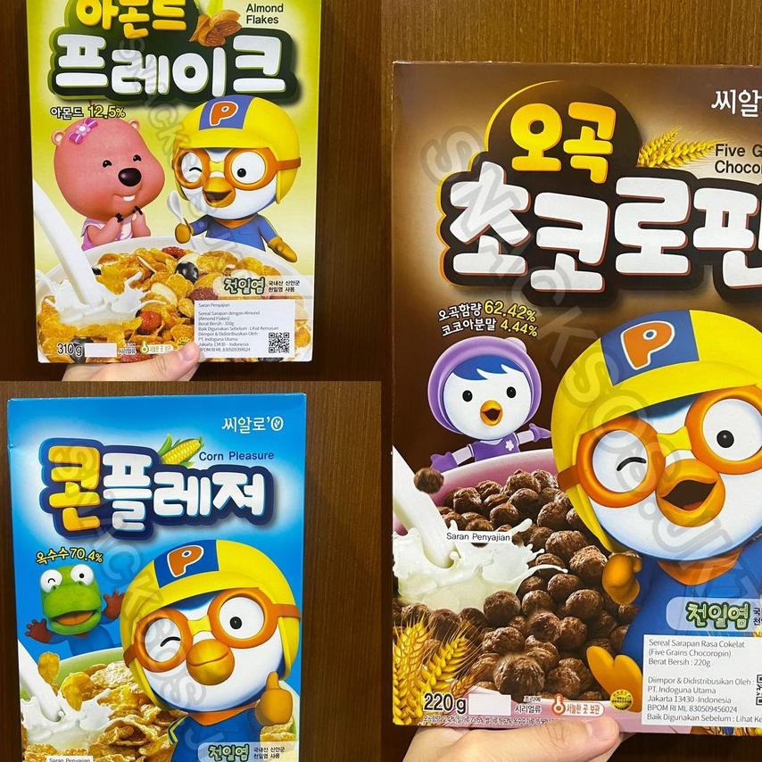 

Pororo Almond Flakes / Pororo Corn Pleasure / Pororo Five Grains Chocoropin Coklat Cereal Korea - Sereal