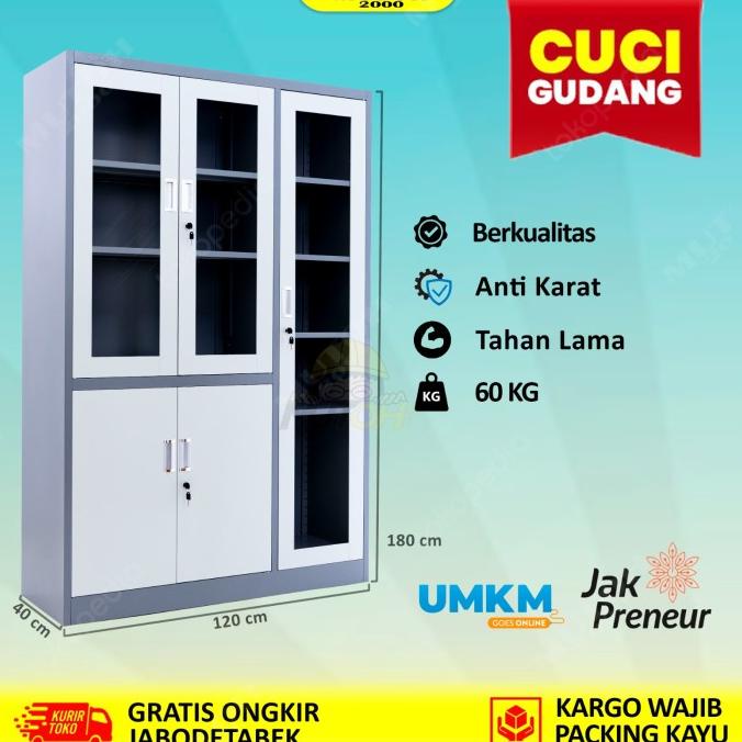 

Terlaris Lemari Arsip Lemari Besi Filling Cabinet - Kombinasi 3 Pintu Sale