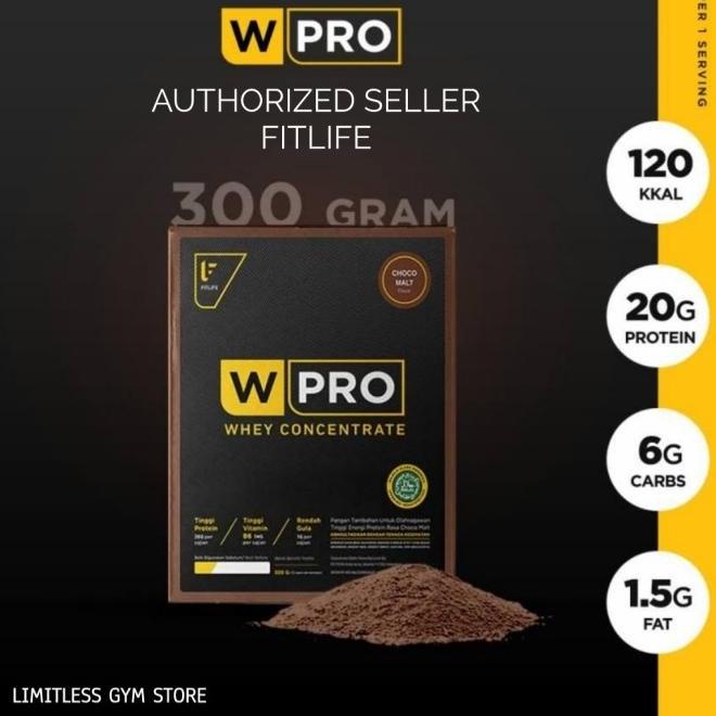 WHEY PROTEIN ASLI FITLIFE WPRO WHEY PRO 300GR W PRO PROTEIN 300 GRAMS GR 10 EL09I09A82L