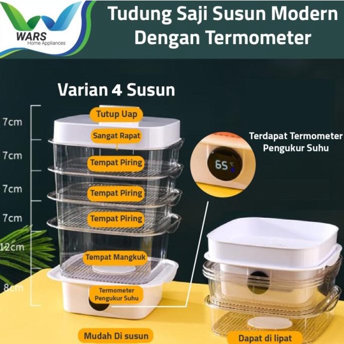 New Tudung Saji Susun Modern Dengan Termometer Sale