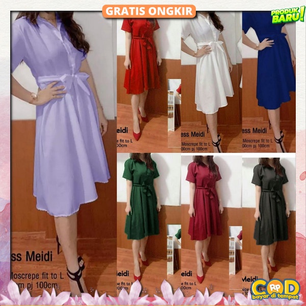 Dres Mewah Elegant Dress Pakaian Import Atsan Santai Cewek Korea Style Dris Pesta Gaun Kondangan Hit