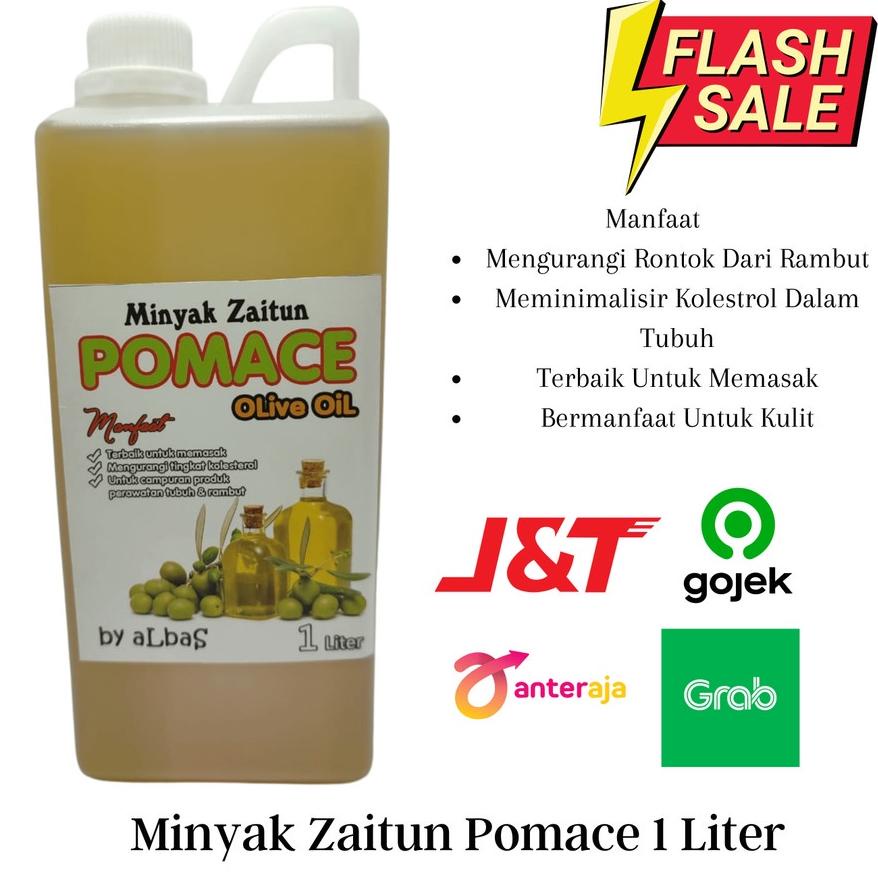 

Olive Oil Pomace \ Minyak Zaitun Pomace 1 LITER Kemasan Albas Untuk Menumis Dan Memasak Non COD