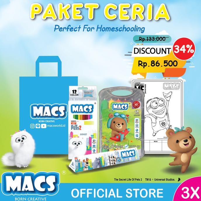 

Paket Ceria Mewarnai Pensil Warna Gel Crayon Color pen Set