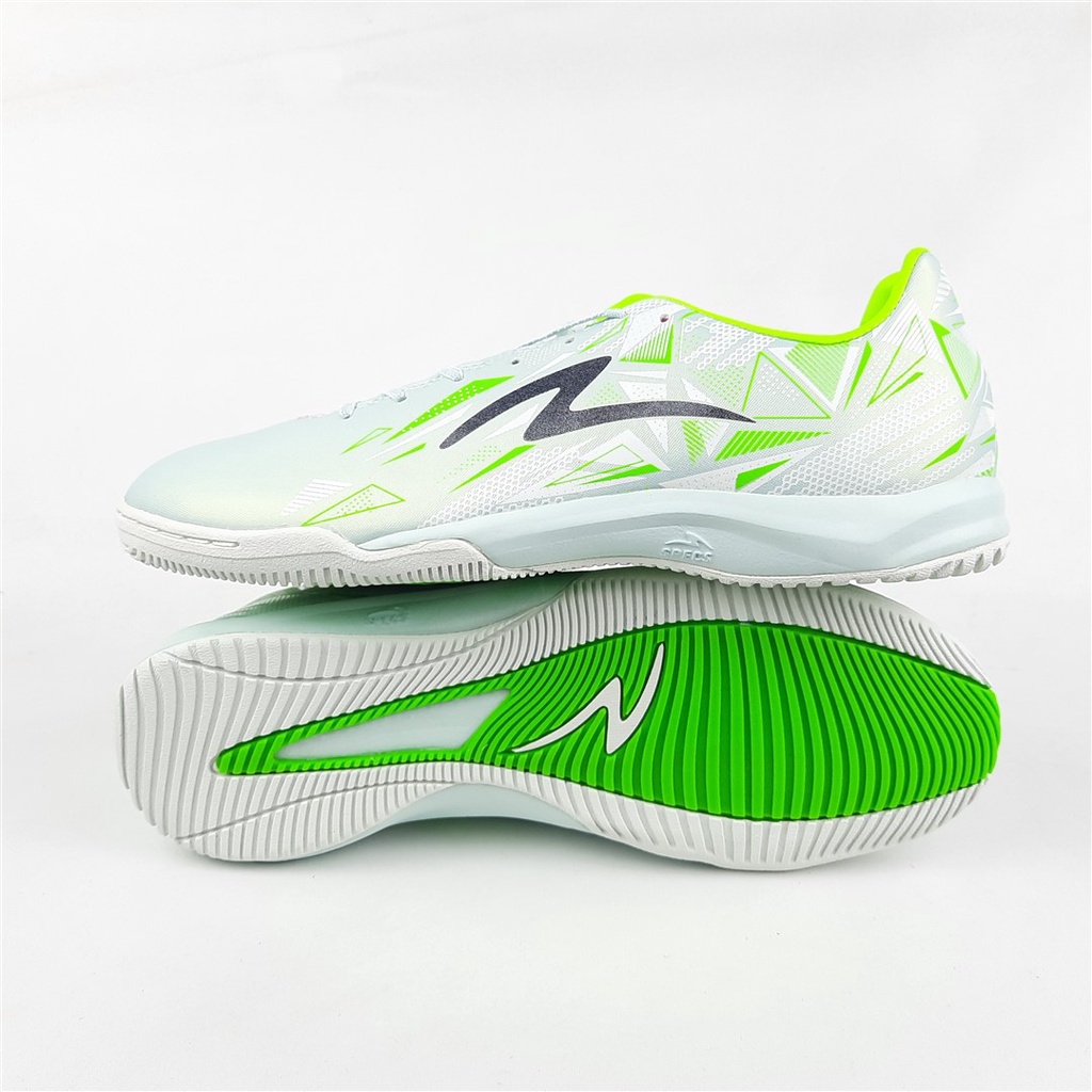 Specs Sepatu Futsal Speedblaze In Ice Grey Nightfall Green Gecko 38-43