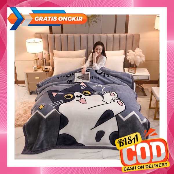 Selomut Kemul Murah Hangat Kekinian Swlimut Terbaru 2023 Blanket Slimut Dewasa Tebal Multifungsi Bal
