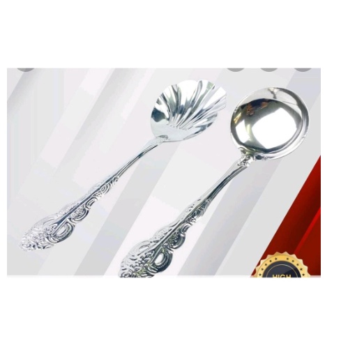 Irus Centong Sendok Servis Nasi Lauk Sayur Spoon Saji Prasmanan Stainless Steel SS Motif Wayang