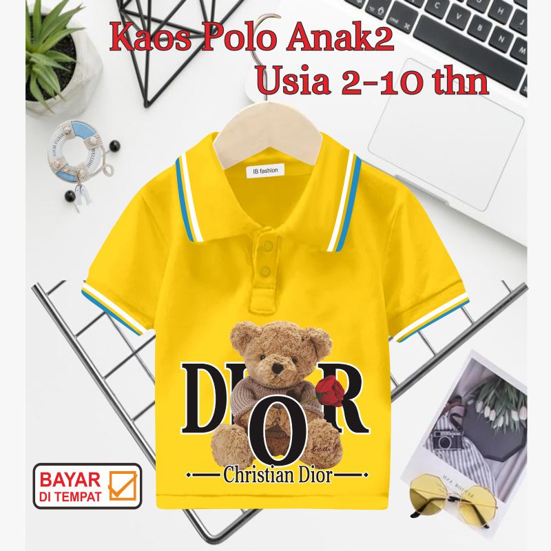 ((IB))KAOS ANAK2 KERAH POLO/BEAR DIGITAL SABLON