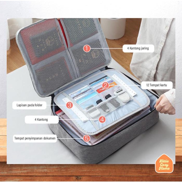 

Tas Penyimpanan Dokumen Bergembok Tiga Susun / Document Keeper