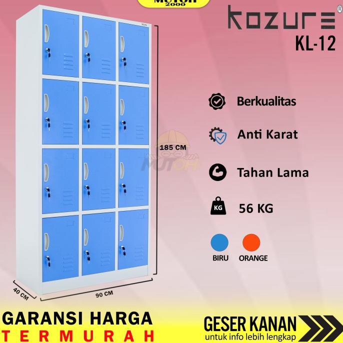 

Loker Locker Lemari Kabinet Besi 12 Pintu Kozure Kl-12 Stok Terbatas