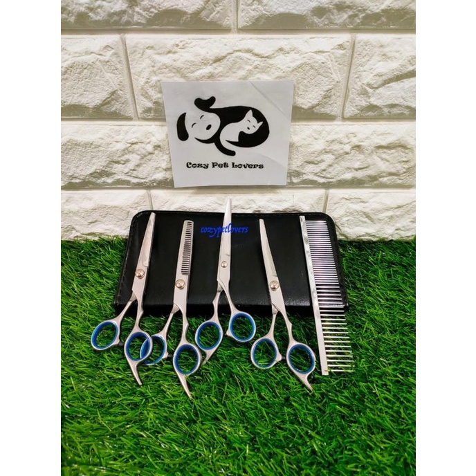 Gunting Grooming Set Anjing Kucing - Set Pet Grooming Scissors Dog Cat