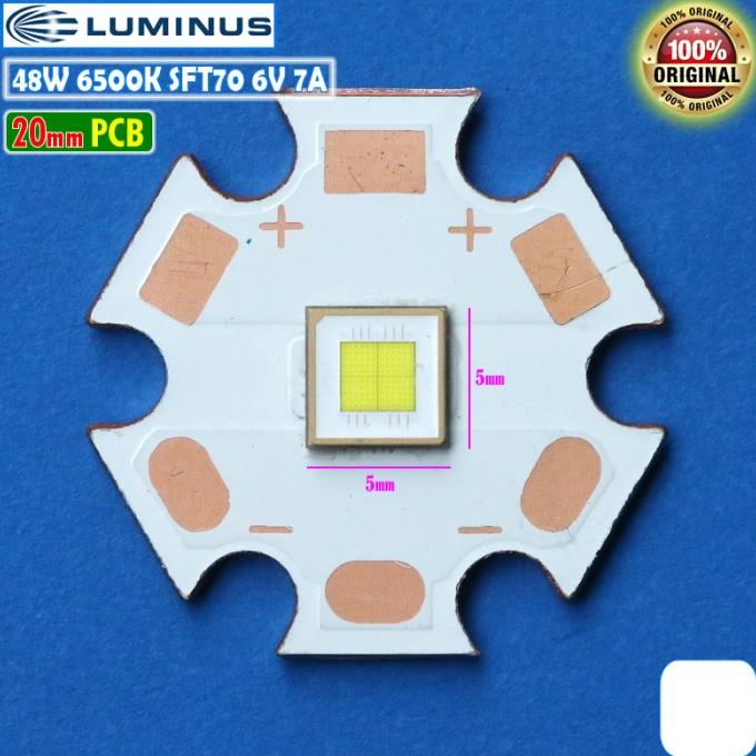 Luminus 48W 20mm SFT70 Putih 6500K SFT-70 6V Mata LED Senter Tembak 7A