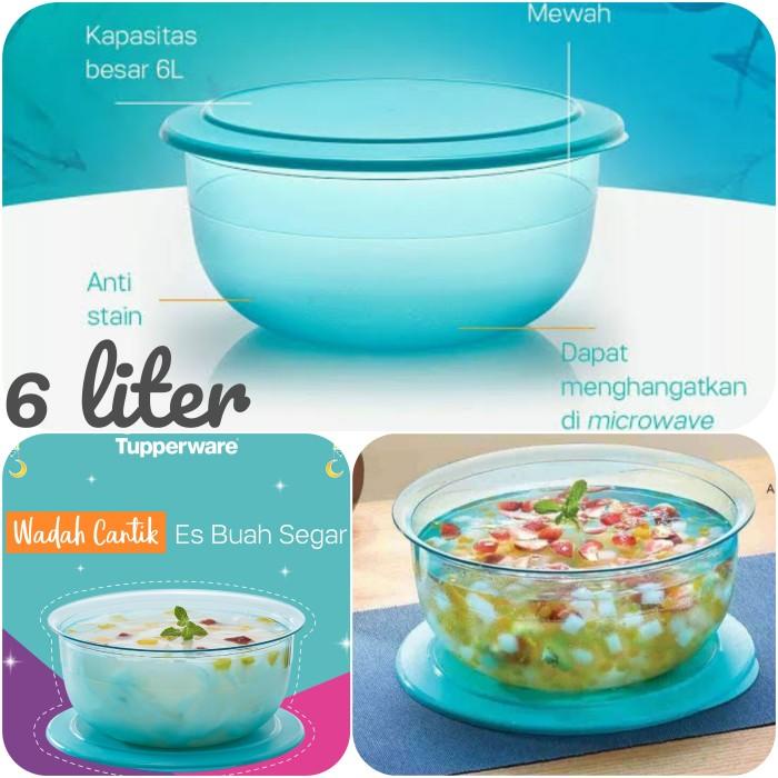 Terlaris Tupperware Promo Crystal Bowl Jumbo Wadah Makanan Berkuah Es Buah