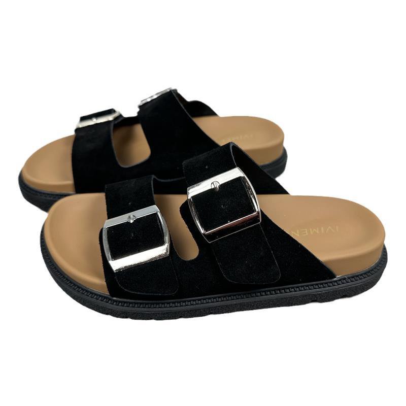 [✅BISA COD] #Sisjuly# Sandal wanita / pakaian luar wanita musim panas bagian bawah tebal sandal bern