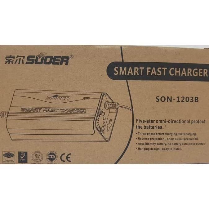 Suoer Charger Accu 12Volt 3Amper/ Cas Aki/Battery Charger 12V 3A Suoer