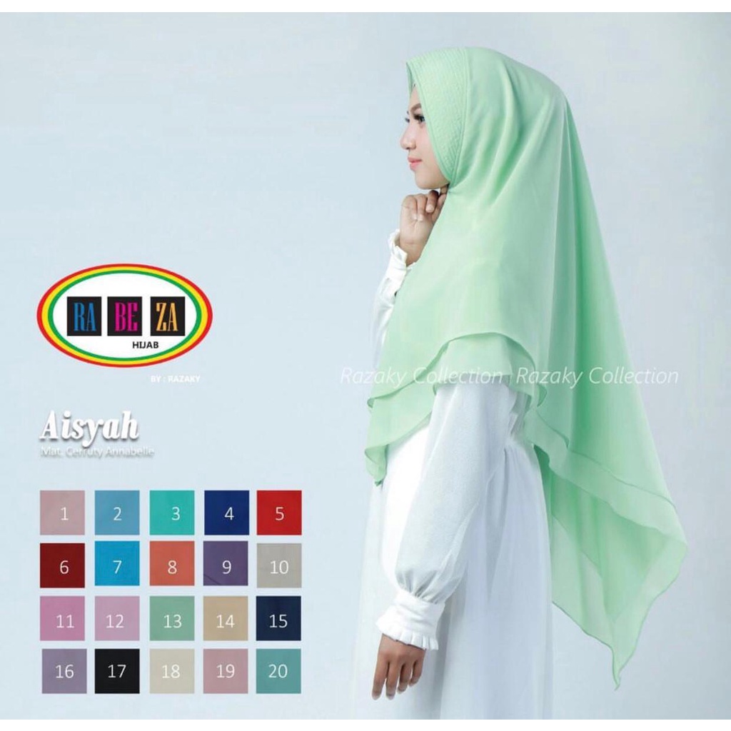 HIJAB KHIMAR SYAR'I CERUTI PREMIUM / BABYDOLL - HIJAB INSTAN - MODEL AISYAH STANDART