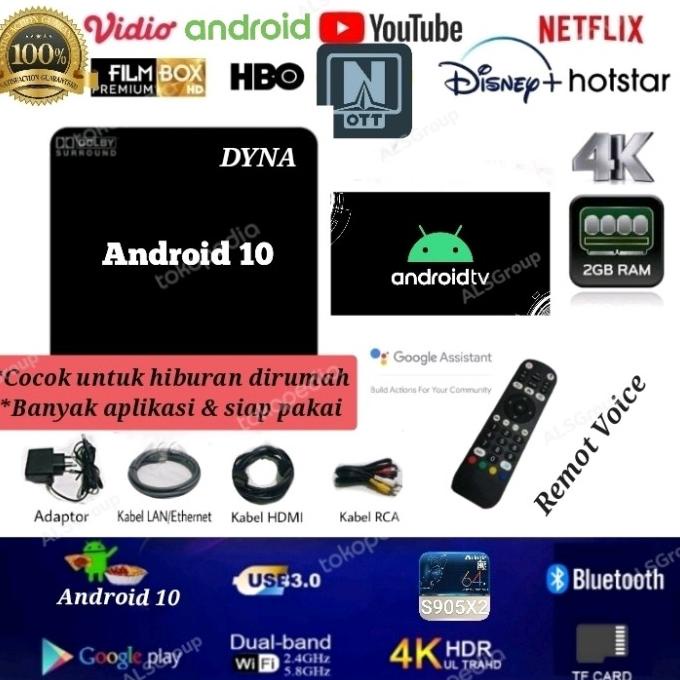Smart Tv box Android stb Android 9 Full Premium Voice assistant